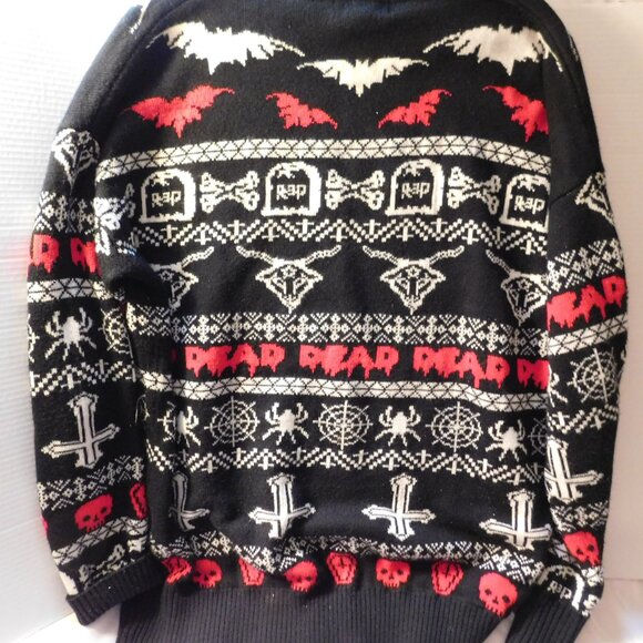 Dolls Kill Holi Dead Cheer Intarsia Sweater Size XXL - Picture 3 of 5